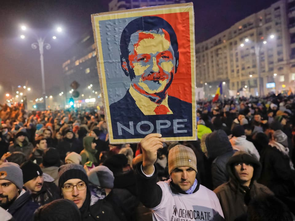 Proteste in Bukarest am 1. Februar 2017