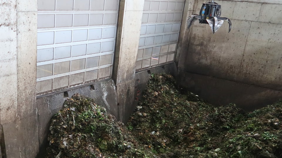 Grüngut-Anliferung in der Biogas AG in Zürich-Altstetten