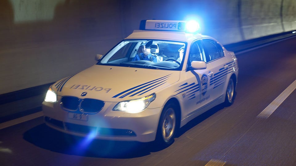 Polizeiauto im Einsatz
