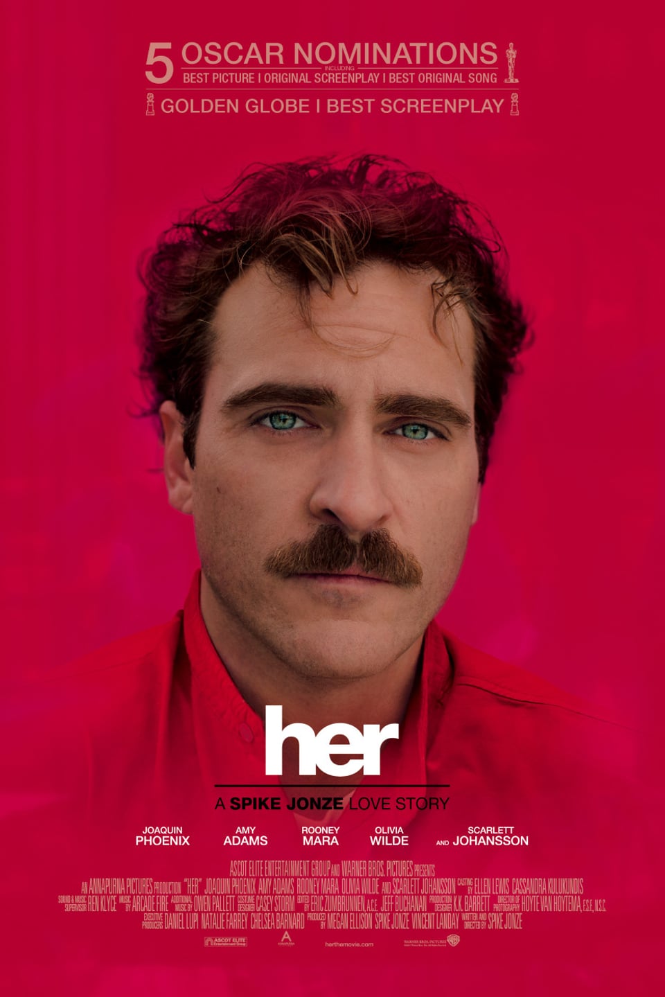Das Filmplakat von «Her». Es zeigt ein Porträt von Joaquin Phoenix.
