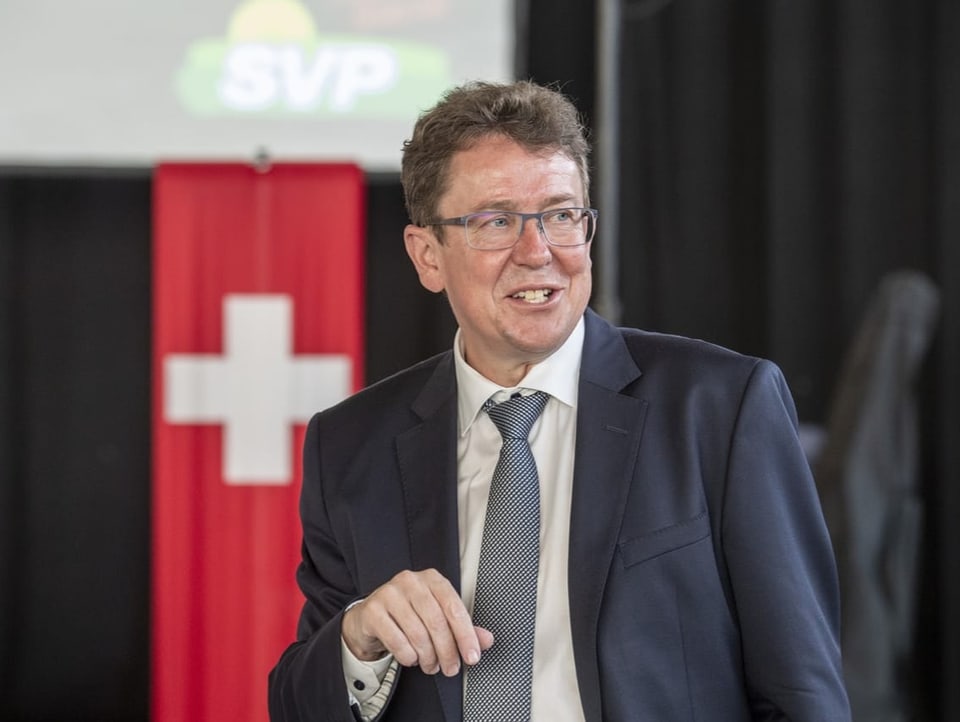 Albert Rösti anlässlich einer Delegiertenversammlung der SVP im Juli 2023.