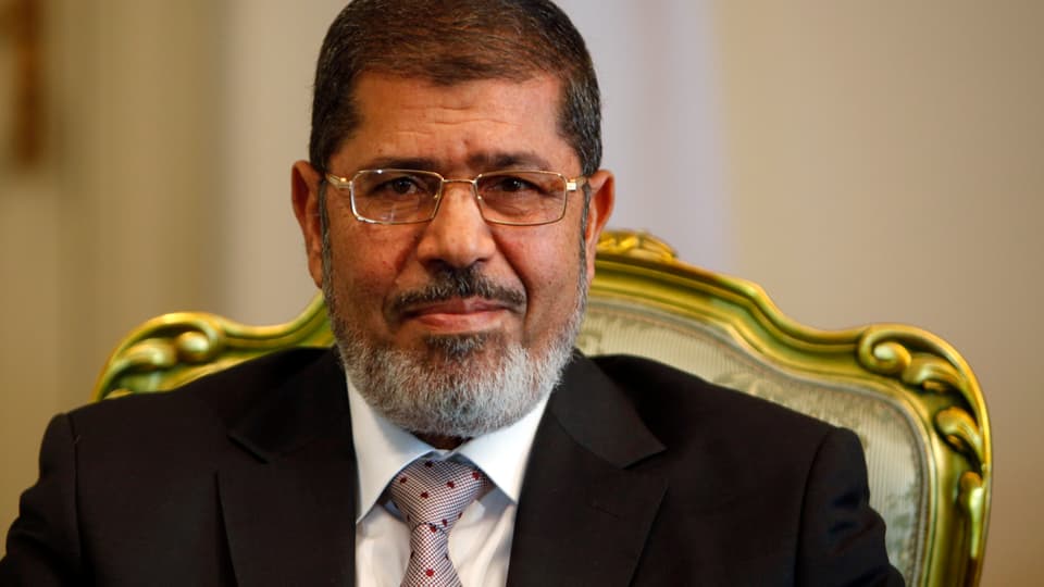Portrait des ägyptischen Präsidenten Mohammed Mursi.