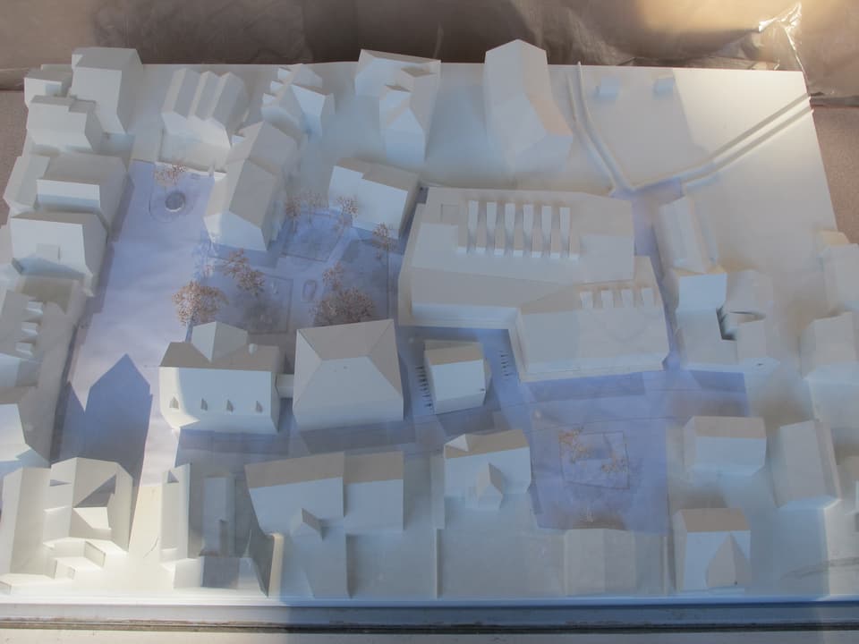 Modell des geplanten Kultur- und Gemeindezentrums.