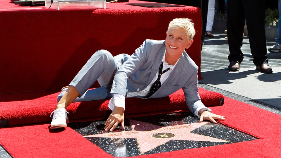 Seit 2012 hat Ellen DeGeneres ihren eigenen Stern auf dem Hollywood Walk of Fame in Los Angeles.