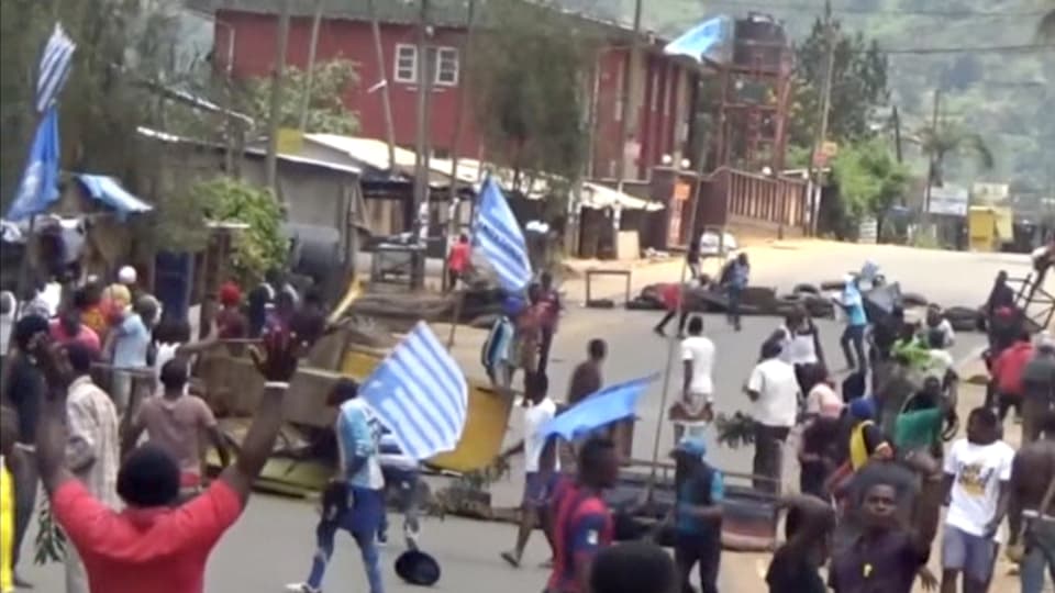 Demonstration in Bamenda.