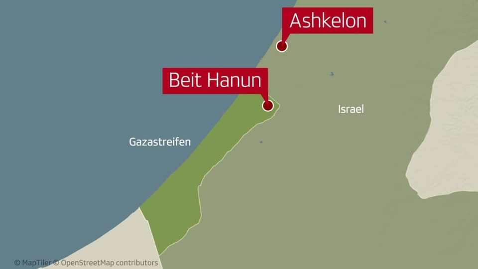 Karte Gazastreifen
