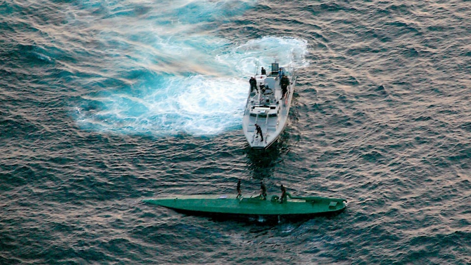 Mexikanische Soldaten stoppten am 17. Juli 2008 vor der Küste ein kolumbianisches Narco-U-Boot mit 5,8 Tonnen Kokain.
