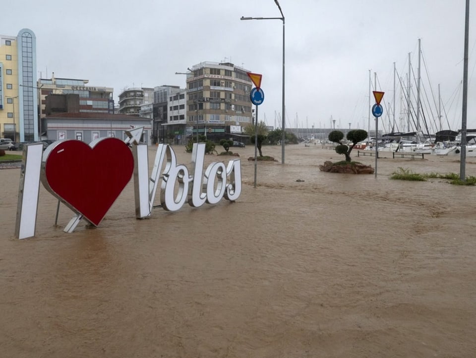 Hochwasser in Griechenland.