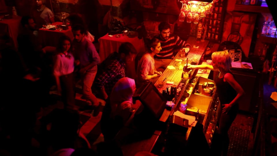 Bar in Damaskus, Aufnahme vom Sommer 2016. 