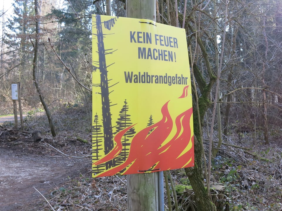 Plakat Waldbrandgefahr.