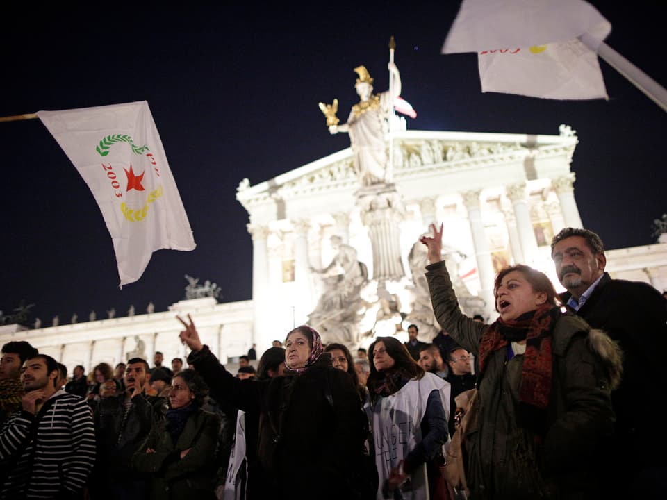 Kurdische Demonstration in Wien