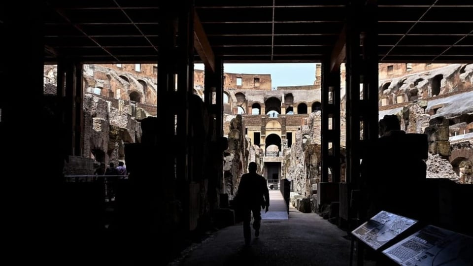 Bild vom Untergrund des Kolosseums in Rom 