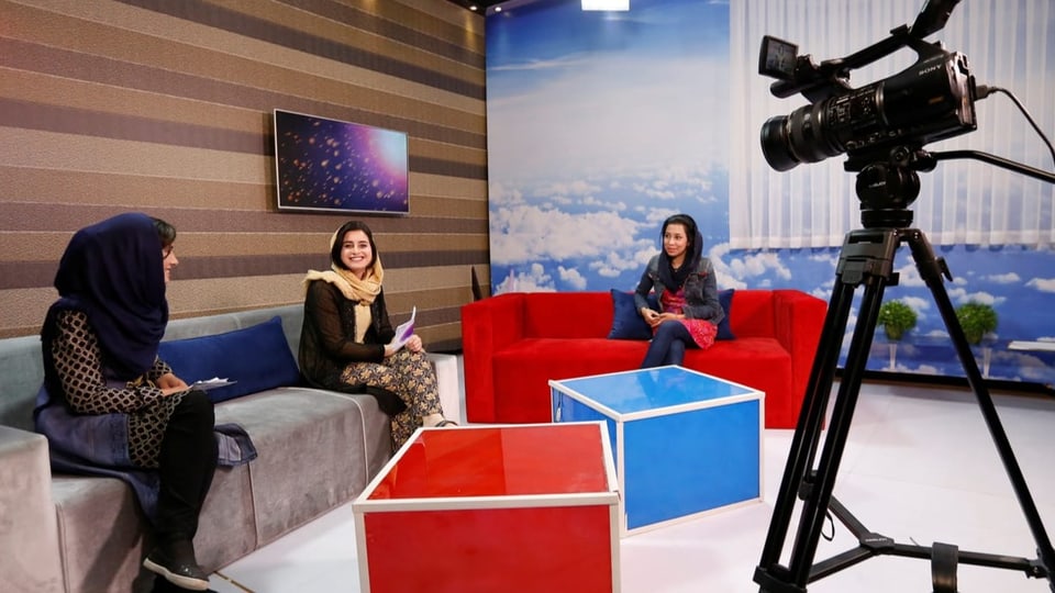 Journalistinnen im afghanischen Fernsehen 2017. 