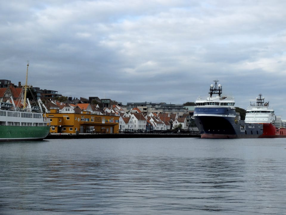 Blick auf den Hafen von Stavanger