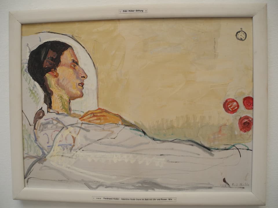 Bild von Ferdinand Hodler: Valentin Godé-Darel im Krankenbett.