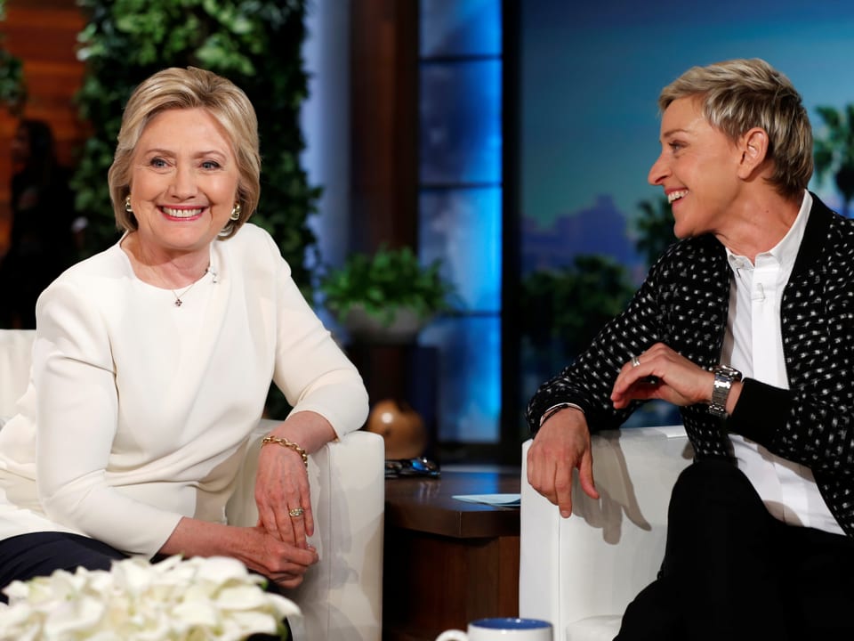 Hillary Clinton zu Besuch bei Ellen DeGeneres.