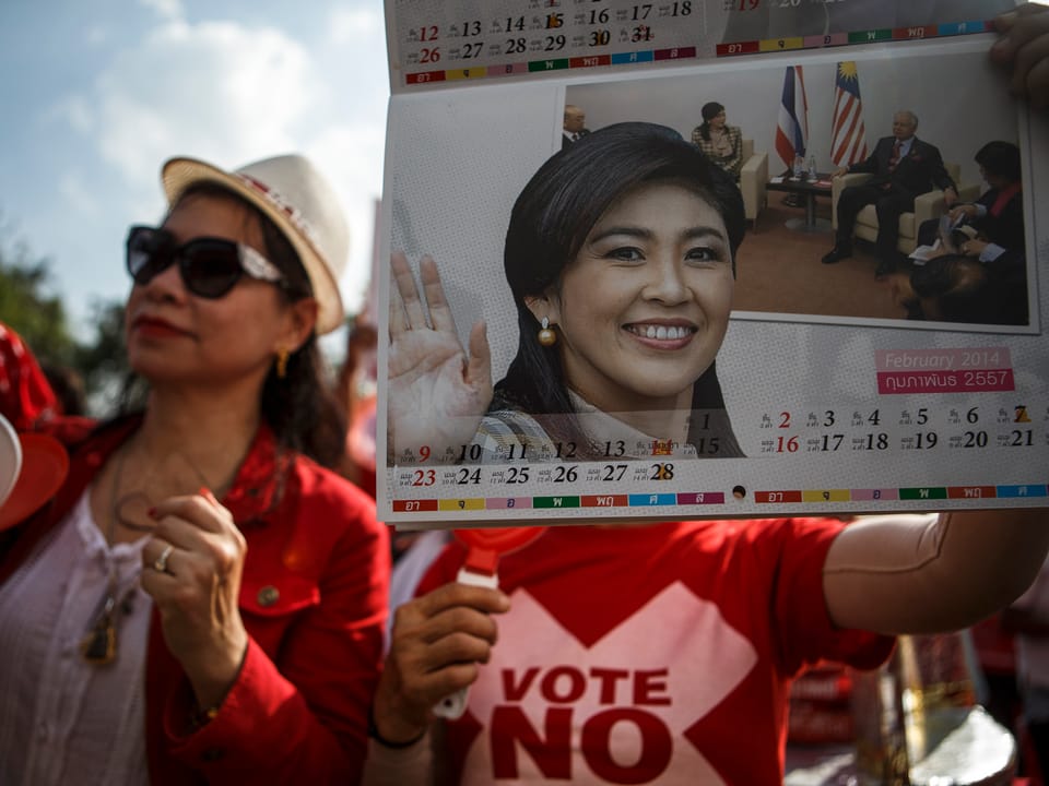 «Rothemden» demonstrieren im Mai 2014 für die abgesetzte Regierungschefin Yingluck