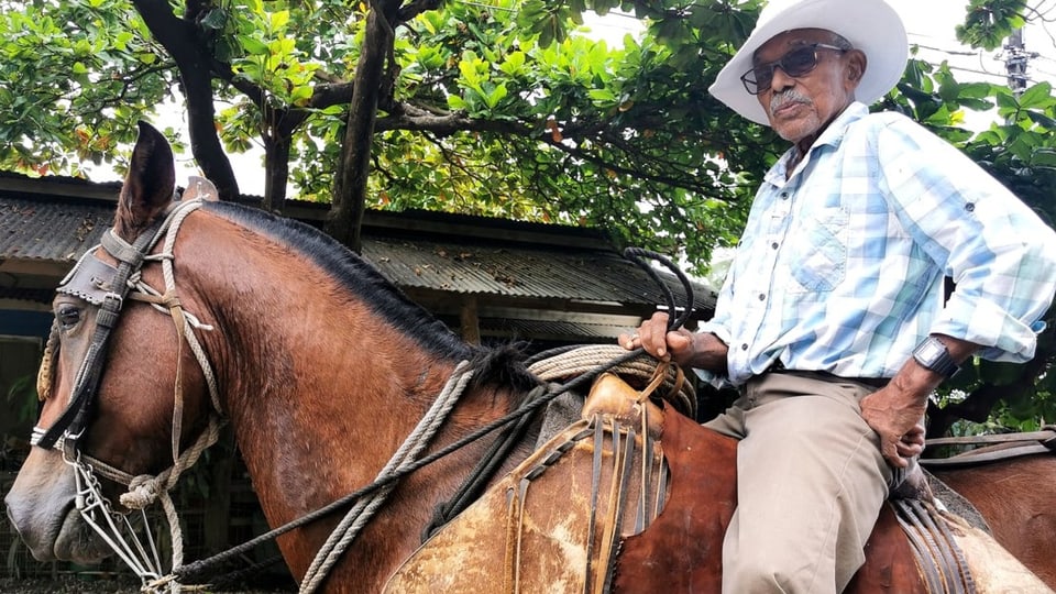 Ramiro Guadamuz auf seinem Pferd