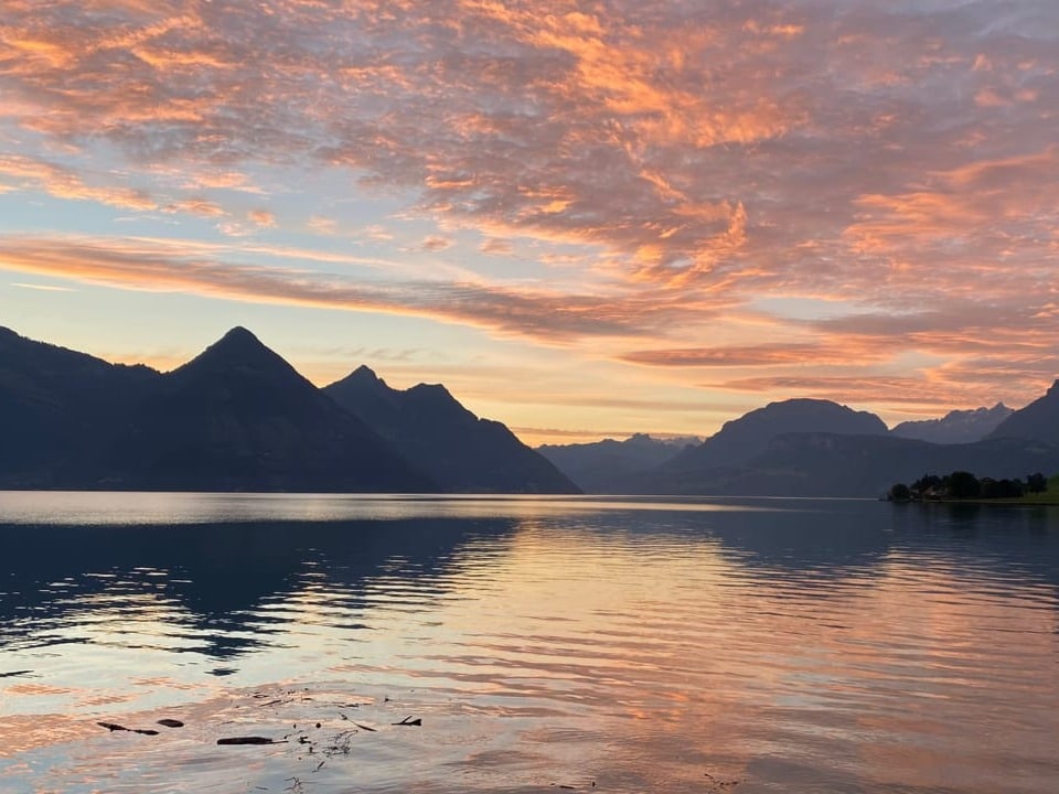 Morgenröte am wundervollen Vierwaldstättersee 