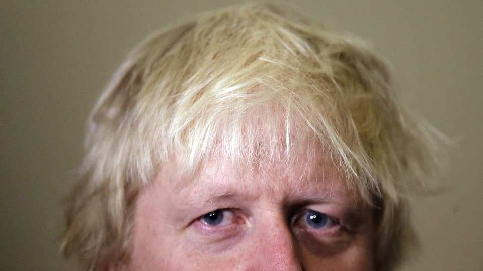 Boris Johnson und seine Romanfigur Roger Barlow