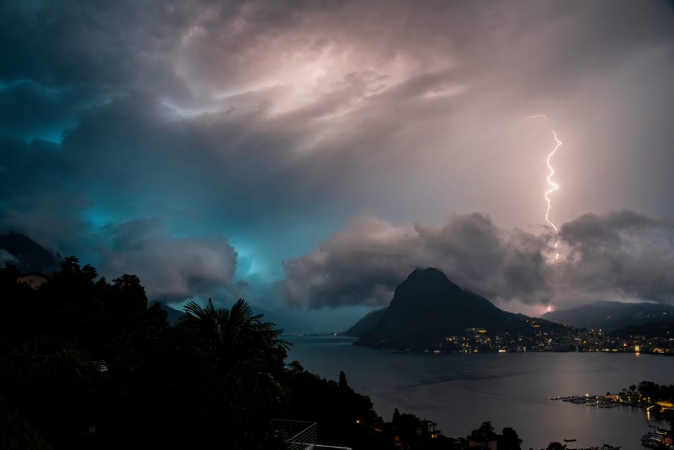 Dramatische Gewitterstimmung in Lugano
