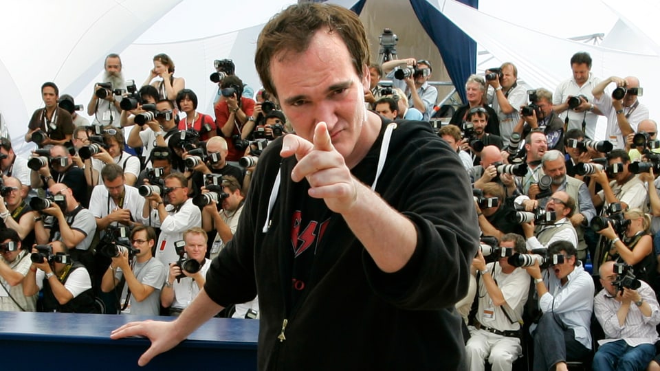 Quentin Tarantino vor Publikum.