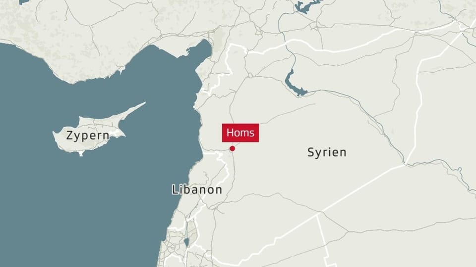 Die Stadt Homs war Ziel des Angriffs 