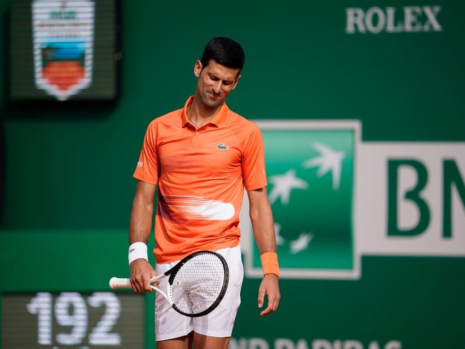 Hat sich das wohl anders vorgestellt Novak Djokovic enttäuscht.