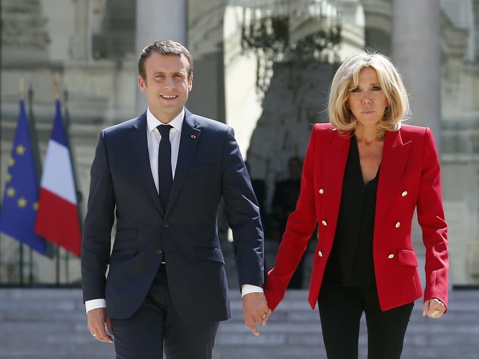 Emmanuel und Brigitte Macron 