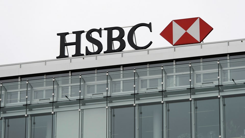 Logo der HSBC in Genf. 