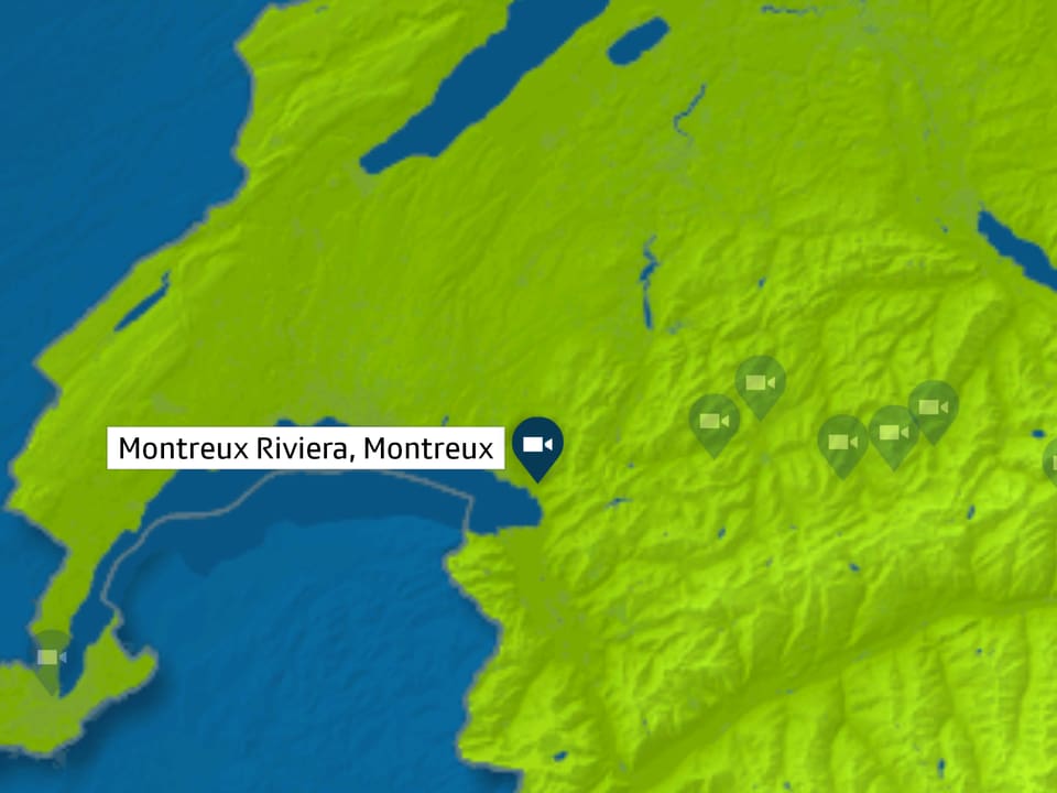 Eine Karte zeigt die Kamera von Montreux