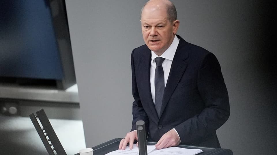Olaf Scholz bei seiner ersten Generaldebatte als Bundeskanzler
