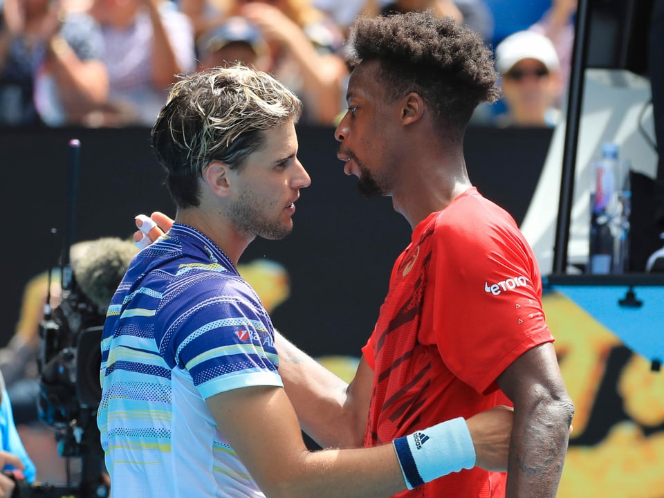 Schlagen in Kitzbühel auf Dominic Thiem und Gael Monfils.