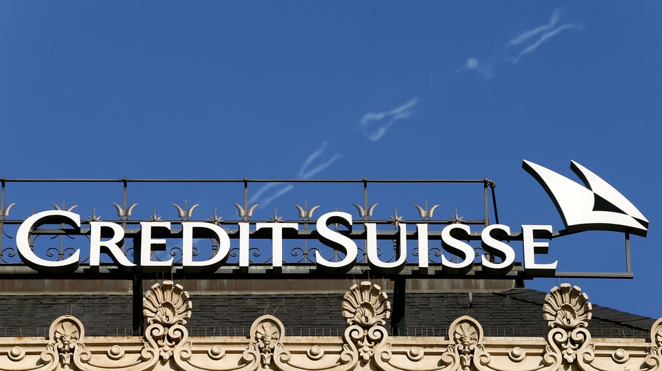 Logo der Credit Suisse am Zürcher Paradeplatz.