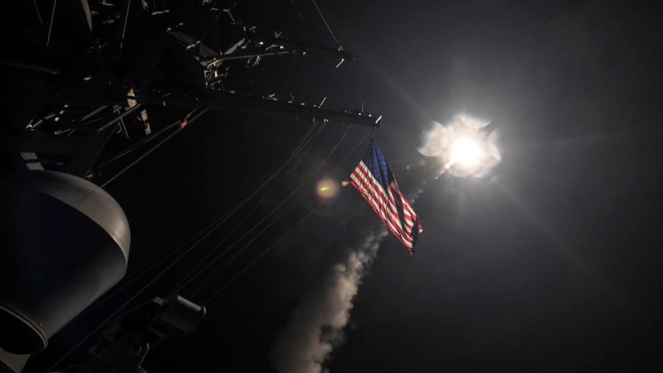 Amerikanische Rakete startet zum Angriff in Syrien