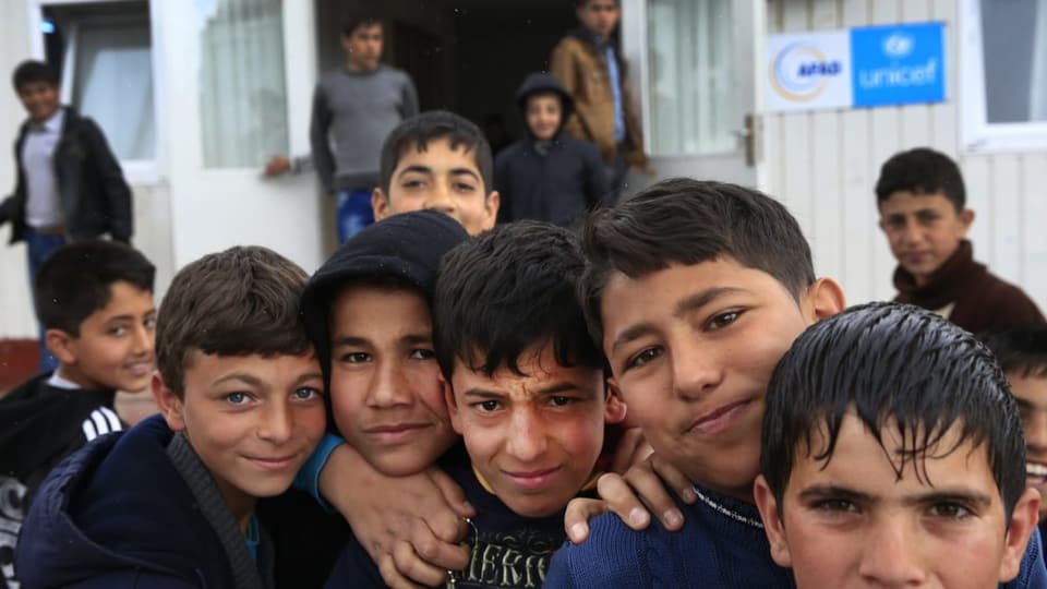 Syrische Flüchtlingskinder in einem Flüchtlingscamp in der Türkei (2016)