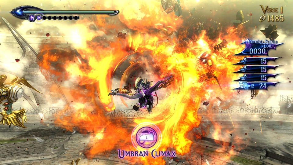 Bayonetta beherrscht auch den Ring of Fire perfekt.