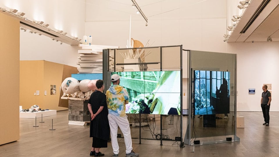 Videoinstallation in einem Museum