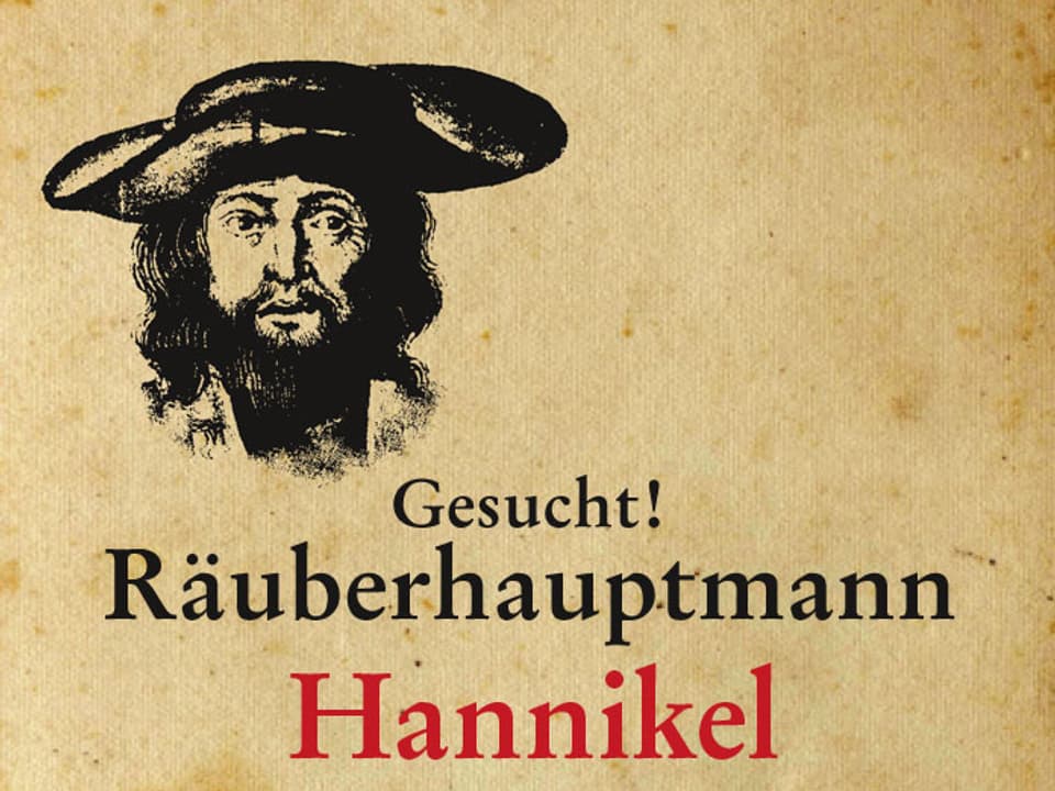 Zeichnung des Räuberhauptmanns Hannikel, wie ihn sich Lukas Hartmann vorstellt
