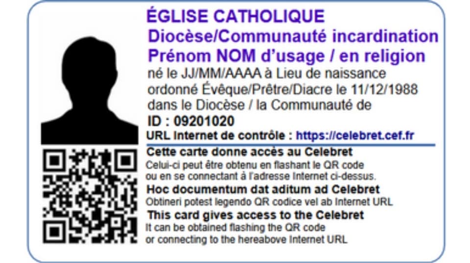 Auf dem Priesterausweis ist unter anderem ein QR-Code versehen.