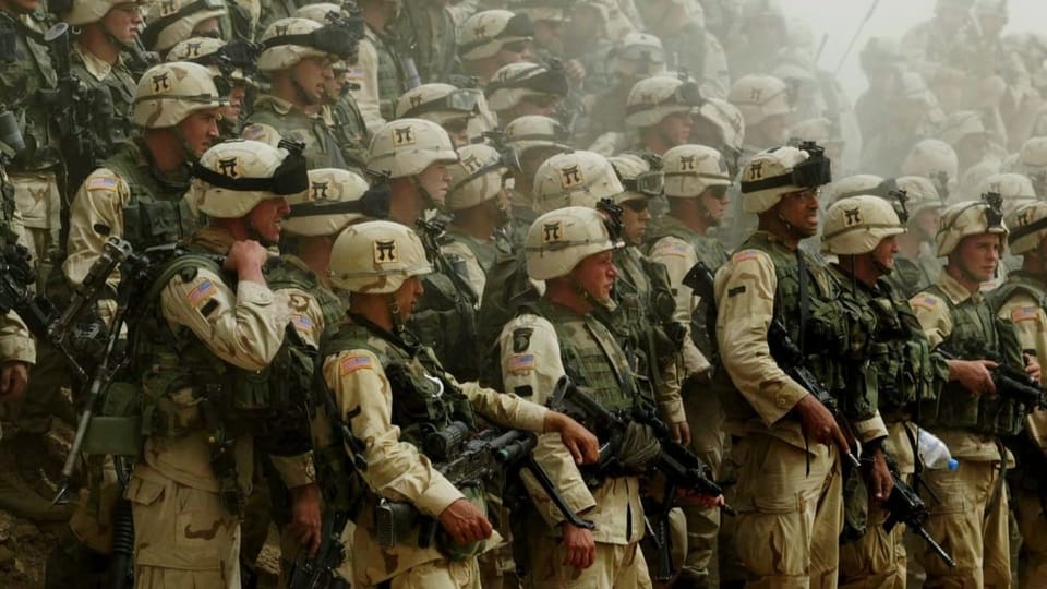 US-Soldaten vor dem Einmarsch in den Irak in Kuwait