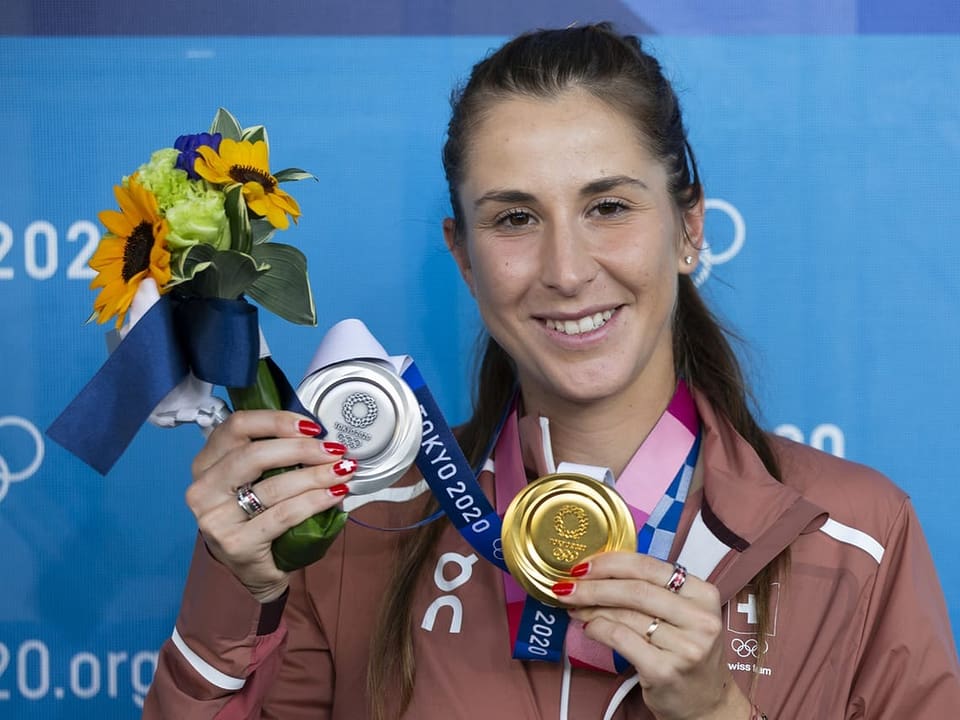 Mit Gold und Silber aus Tokio zurückgekehrt Belinda Bencic.