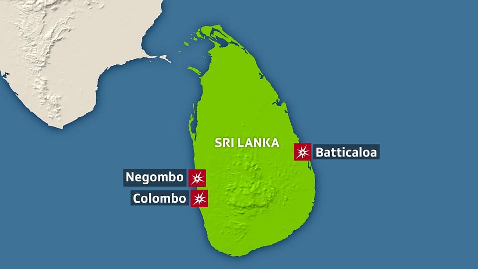 Karte Sri Lanka.