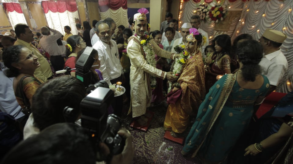 Eine indische Hochzeitsgesellschaft