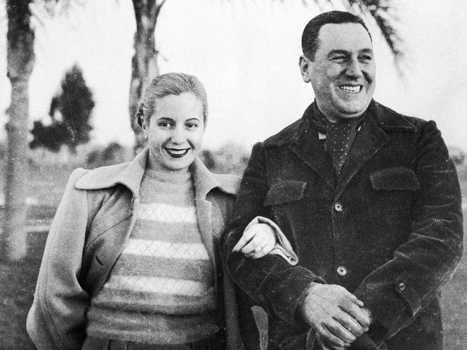 Eva «Evita» Perón mit ihrem Eheman Juan Perón