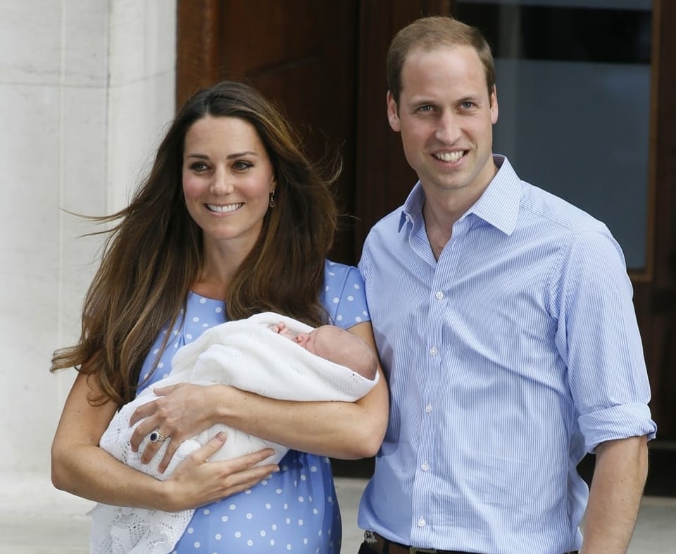 Prinz William und Kate mit Baby George