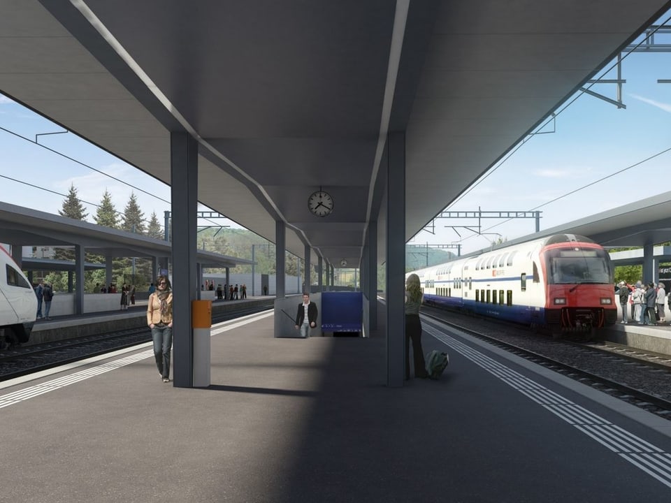 Mittelperron Bahnhof Liestal