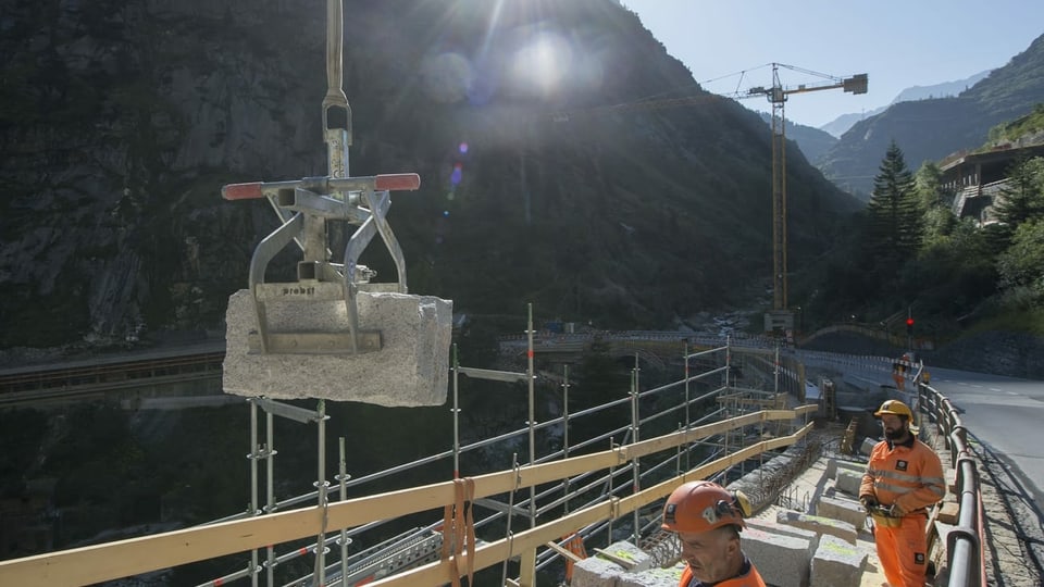 Baustelle an einer Autoban