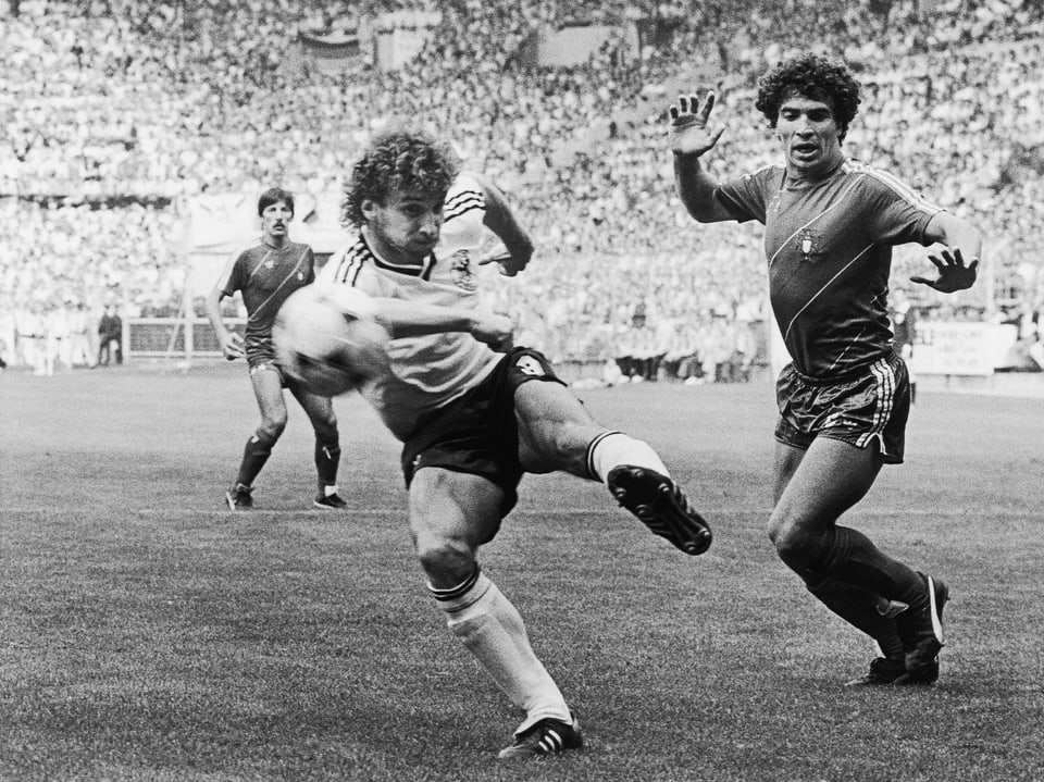 Rudi Völler an der EM 1984 gegen Portugal