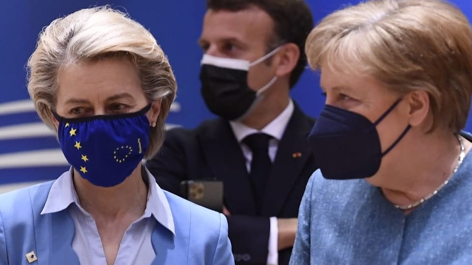 Merkel, Macron und von der Leyen